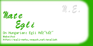 mate egli business card